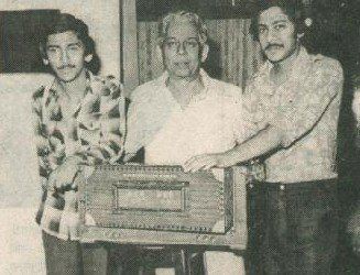 Music Director Chitragupt with his sons Anand-Milind