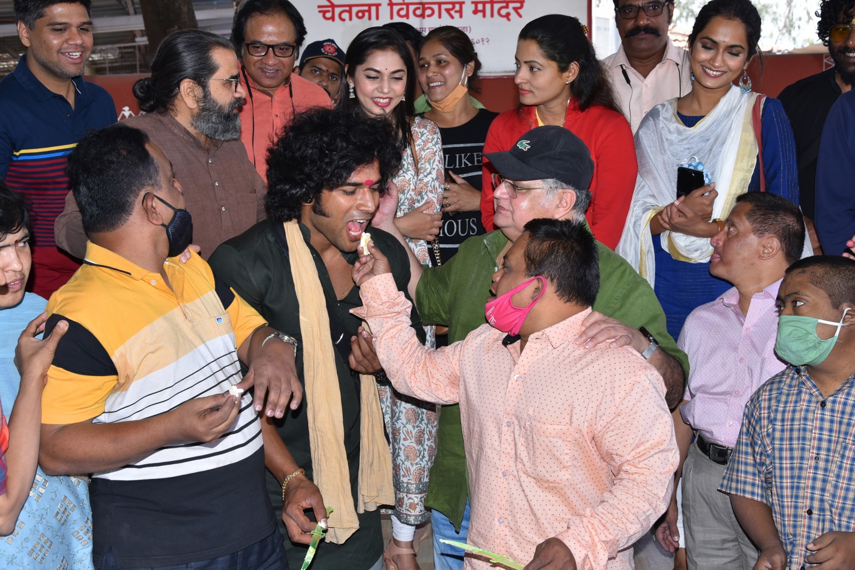 100 Episode Celebration of Dakhkhancha Raja Jyotiba Team with Celebrates with Chetana Vikas Sanstha