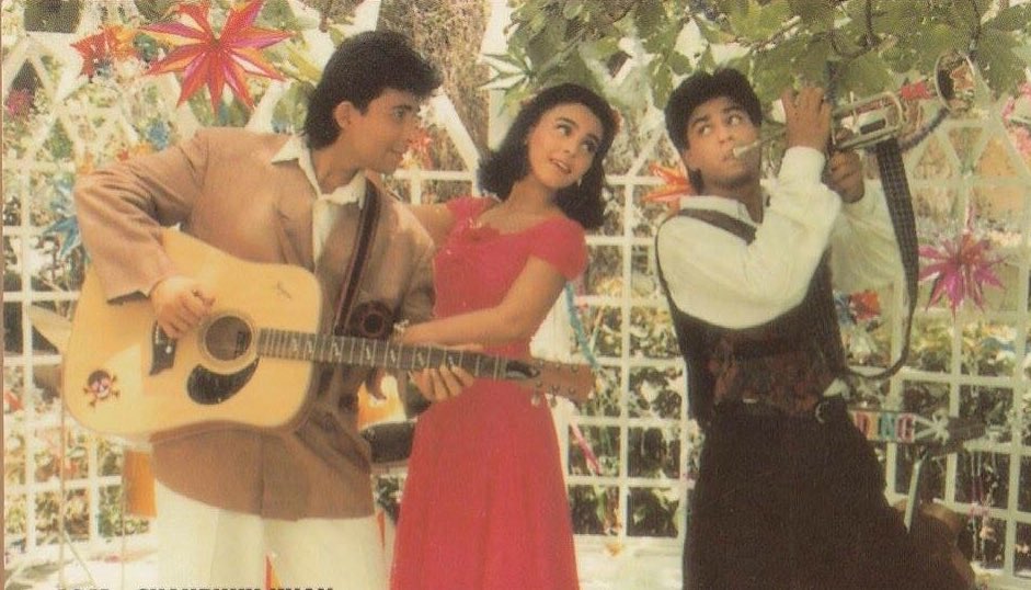 Deepak Tijori, Suchitra and Shahrukh Khan in Kabhi Haan Kabhi Naa