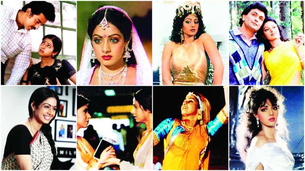 Sridevi in Various film roles