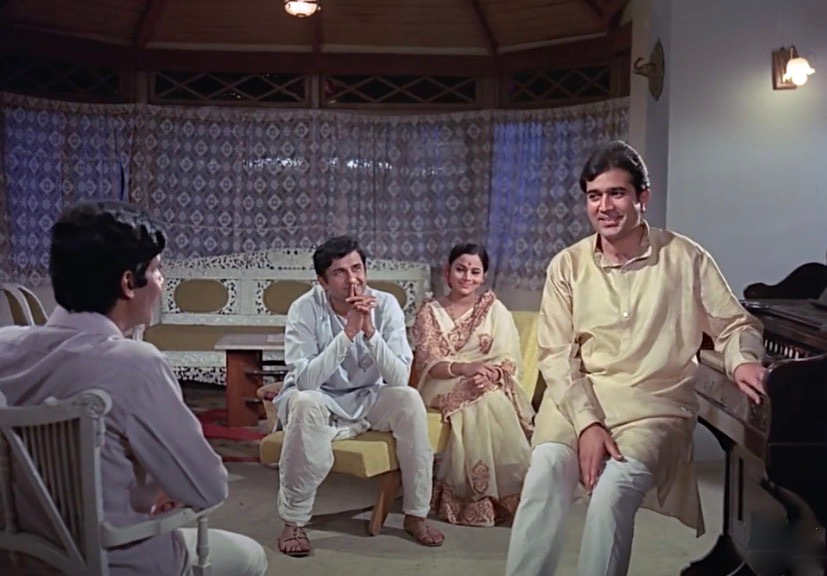 Amitabh Bachchan, Ramesh and Seema Deo, Rajesh Khanna in Anand